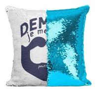 Fabulous Housse de Coussin à Sequin - Paillettes Turquoise Demain je me rase (peut-être) [40 x 40 cm] Turquoise G