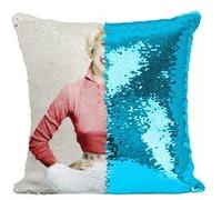 Fabulous Housse de Coussin à Sequin - Paillettes Turquoise Doris Day Actrice 5 [40 x 40 cm] Turquoise G