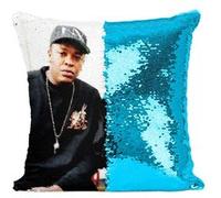 Fabulous Housse de Coussin à Sequin - Paillettes Turquoise Dr Dre et Snoop Dogg [40 x 40 cm] Turquoise G