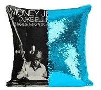 Fabulous Housse de Coussin à Sequin - Paillettes Turquoise Ellington Mingus Money Jungle [40 x 40 cm] Turquoise G