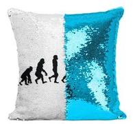 Fabulous Housse de Coussin à Sequin - Paillettes Turquoise Evolution VR Games [40 x 40 cm] Turquoise G