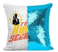 Fabulous Housse de Coussin à Sequin - Paillettes Turquoise Futur Agent Secret [40 x 40 cm] Turquoise G