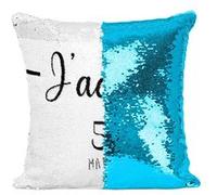 Fabulous Housse de Coussin à Sequin - Paillettes Turquoise J'Adore 51 Marne Departement Chalons En Champagne [40 x 40 cm] Turquoise G