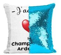 Fabulous Housse de Coussin à Sequin - Paillettes Turquoise J'adore La Champagne Ardenne Region Chalons [40 x 40 cm] Turquoise G
