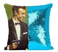 Fabulous Housse de Coussin à Sequin - Paillettes Turquoise James Bond 007 Sean Connery [40 x 40 cm] Turquoise G