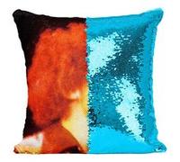 Fabulous Housse de Coussin à Sequin - Paillettes Turquoise Jimi Hendrix Electric Ladyland [40 x 40 cm] Turquoise G