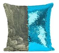 Fabulous Housse de Coussin à Sequin - Paillettes Turquoise La complainte Du Vieux Marin Gustave Dore [40 x 40 cm] Turquoise G