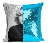 Fabulous Housse de Coussin à Sequin - Paillettes Turquoise Marilyn Monroe Actrice 1 [40 x 40 cm] Turquoise G