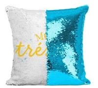Fabulous Housse de Coussin à Sequin - Paillettes Turquoise Mon Trésor [40 x 40 cm] Turquoise G