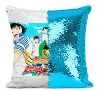 Fabulous Housse de Coussin à Sequin - Paillettes Turquoise Olive et Tom Captain Tsubasa Manga [40 x 40 cm] Turquoise G