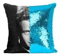 Fabulous Housse de Coussin à Sequin - Paillettes Turquoise Paul Newman Jeune Acteur [40 x 40 cm] Turquoise G