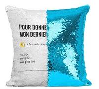 Fabulous Housse de Coussin à Sequin - Paillettes Turquoise Pour Donner Suite [40 x 40 cm] Turquoise G