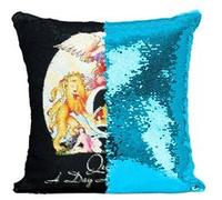 Fabulous Housse de Coussin à Sequin - Paillettes Turquoise Queen Freddie Mercury A Day at The Races [40 x 40 cm] Turquoise G