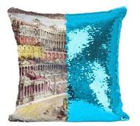 Fabulous Housse de Coussin à Sequin - Paillettes Turquoise Rome Circus Maximus Alan Sorrell Empire Romain [40 x 40 cm] Turquoise G