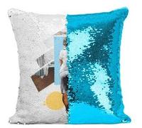 Fabulous Housse de Coussin à Sequin - Paillettes Turquoise Style Standing Art [40 x 40 cm] Turquoise G