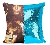 Fabulous Housse de Coussin à Sequin - Paillettes Turquoise Ten Years After Groupe de Rock [40 x 40 cm] Turquoise G