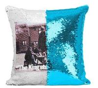 Fabulous Housse de Coussin à Sequin - Paillettes Turquoise The King Stays The King The Wire [40 x 40 cm] Turquoise G