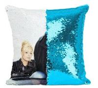 Fabulous Housse de Coussin à Sequin - Paillettes Turquoise The Notorious Big Rapper [40 x 40 cm] Turquoise G