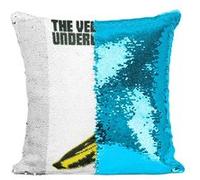 Fabulous Housse de Coussin à Sequin - Paillettes Turquoise The Velvet Underground Andy Warhol [40 x 40 cm] Turquoise G