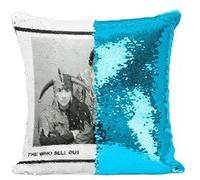 Fabulous Housse de Coussin à Sequin - Paillettes Turquoise The Who Sell Out [40 x 40 cm] Turquoise G