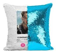 Fabulous Housse de Coussin à Sequin - Paillettes Turquoise Tinder Terminator [40 x 40 cm] Turquoise G