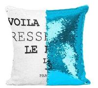 Fabulous Housse de Coussin à Sequin - Paillettes Turquoise Voilà à Quoi Ressemble le Papa le Plus Parfait [40 x 40 cm] Turquoise G