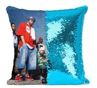 Fabulous Housse de Coussin à Sequin - Paillettes Turquoise Wu Tang Clan New York [40 x 40 cm] Turquoise G