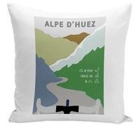 Fabulous Housse de coussin blanc Alpe d'Huez Cyclisme [40x40 cm] Blanc G