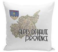 Fabulous Housse de coussin blanc Alpes de Haute Provence carte ancienne [40x40 cm] Blanc G