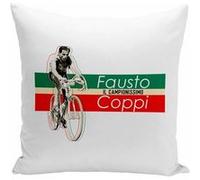 Fabulous Housse de coussin blanc Fausto Coppi Vintage [40x40 cm] Blanc G