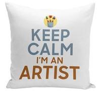 Fabulous Housse de coussin blanc Keep Calm I'm an Artist [40x40 cm] Blanc G