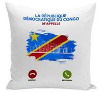 Fabulous Housse de coussin blanc Le Congo m'appelle [40x40 cm] Blanc G