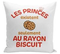 Fabulous Housse de coussin blanc Les Princes existent seulement au Rayon Biscuit [40x40 cm] Blanc G