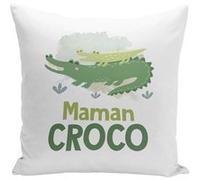 Fabulous Housse de coussin blanc Maman Croco Crocodile [40x40 cm] Blanc G