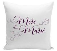 Fabulous Housse de coussin blanc Mère du Marié Calligraphie [40x40 cm] Blanc G