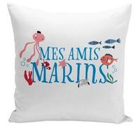 Fabulous Housse de coussin blanc Mes Amis Marins [40x40 cm] Blanc G