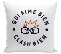 Fabulous Housse de coussin blanc Qui Aime bien Clash bien [40x40 cm] Blanc G