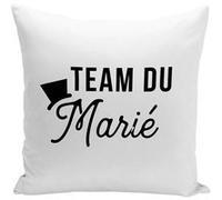 Fabulous Housse de coussin blanc Team du Marié Chapeau [40x40 cm] Blanc G