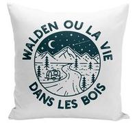 Fabulous Housse de coussin blanc Walden ou la vie dans les bois [40x40 cm] Blanc G