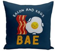 Fabulous Housse de coussin bleu BAE Bacon and Eggs [40x40 cm] Bleu G