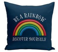 Fabulous Housse de coussin bleu Be a Rainbow Discover Yourself [40x40 cm] Bleu G