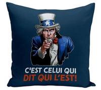 Fabulous Housse de coussin bleu C'est Celui qui Dit qui l'Est [40x40 cm] Bleu G