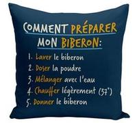 Fabulous Housse de coussin bleu Comment Préparer un Biberon [40x40 cm] Bleu G
