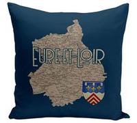 Fabulous Housse de coussin bleu Eure et Loir carte ancienne [40x40 cm] Bleu G