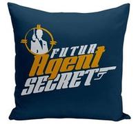 Fabulous Housse de coussin bleu Futur Agent Secret [40x40 cm] Bleu G
