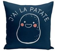 Fabulous Housse de coussin bleu J'ai la Patate [40x40 cm] Bleu G