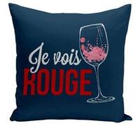 Fabulous Housse de coussin bleu Je Vois Rouge [40x40 cm] Bleu G