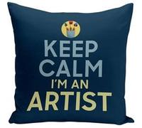 Fabulous Housse de coussin bleu Keep Calm I'm an Artist [40x40 cm] Bleu G