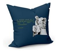 Fabulous Housse de coussin Bleu Le Premier Savoir Est Le Savoir De Mon Ignorance Socrate [40x40 cm] Bleu G