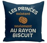 Fabulous Housse de coussin bleu Les Princes existent seulement au Rayon Biscuit [40x40 cm] Bleu G